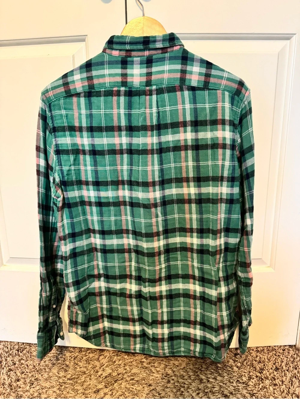 J. Crew Green Plaid Button-Down Shirt